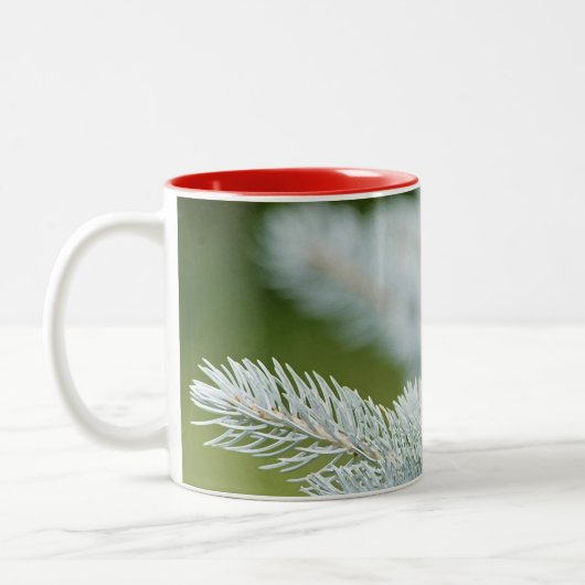 Bird red_iphone ツートーンマグカップ (左)