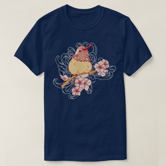 Bird Sakura Spring Tシャツ (デザイン正面)