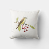 Bird-shaped throw pillows imitating the embroidery クッション (正面)