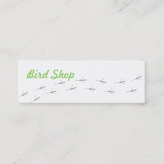 Bird Shop名刺 スキニー名刺 (正面)