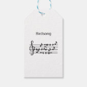 Bird Song、オンラインの鳥、カスタマイズ可能 ギフトタグ (正面)