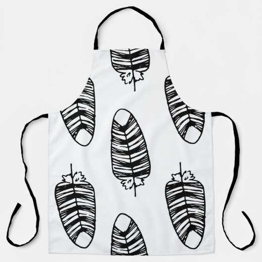 Bird striped feather pattern. Seamless pattern of エプロン (正面)