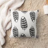 Bird striped feather pattern. Seamless pattern of クッション (ブランケット)