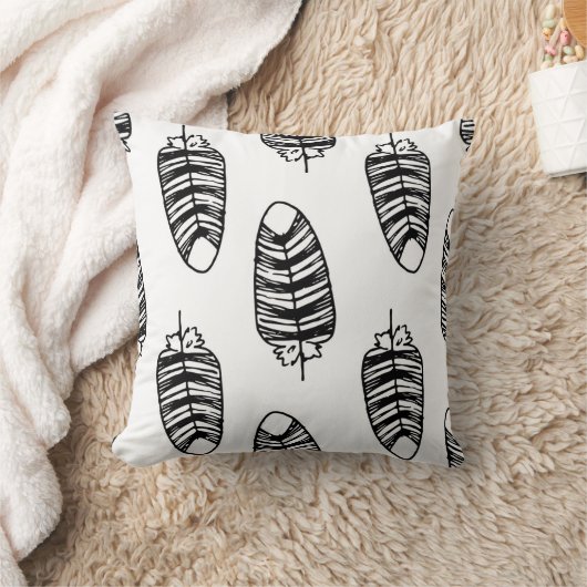 Bird striped feather pattern. Seamless pattern of クッション (ブランケット)