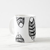 Bird striped feather pattern. Seamless pattern of コーヒーマグカップ (正面左)