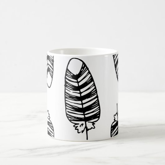 Bird striped feather pattern. Seamless pattern of コーヒーマグカップ (中央)