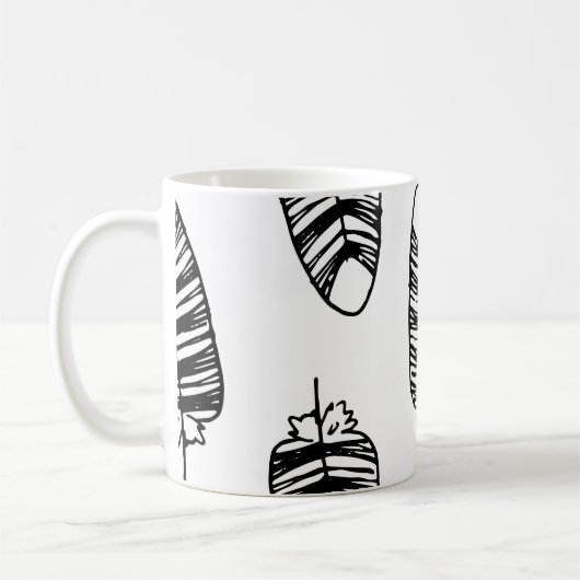 Bird striped feather pattern. Seamless pattern of コーヒーマグカップ (左)