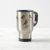 Bird Travel Mug – ガーデンバードの水彩画 トラベルマグ (正面右)