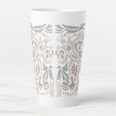 Bird Tree Art Nouveau Style drawing  カフェラテマグ (正面)