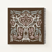 Bird Tree Ecosystem Art Hand-drawn Abstract ノートブック (裏面)