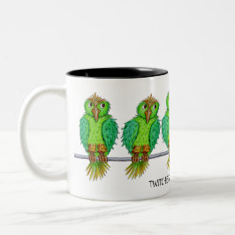 Bird Twitcher Mug, Name Can Be Added ツートーンマグカップ