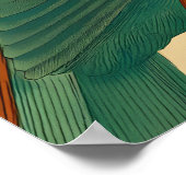 Bird Wall Art Print Stylized Trio - Colorful ポスター (角)