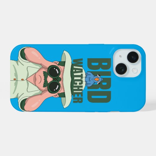 Bird Watcher Hobby birdwatching  wildlife observer iPhone 15ケース (裏面横)