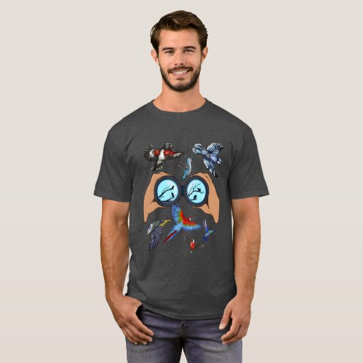 Bird Watching Binocular Design for a Bird Nerd fun Tシャツ (正面フル)