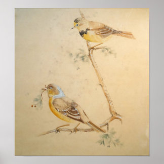 Bird Watercolor – Nature Wall Art ポスター