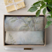 Bird with Flowers in Shades of Blue and Purple 薄葉紙 (ギフト)