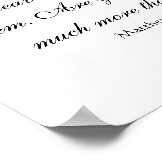 Bird with Matthew 6:26 Bible Verse ポスター (角)