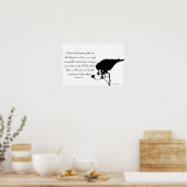 Bird with Matthew 6:26 Bible Verse ポスター (キッチン)