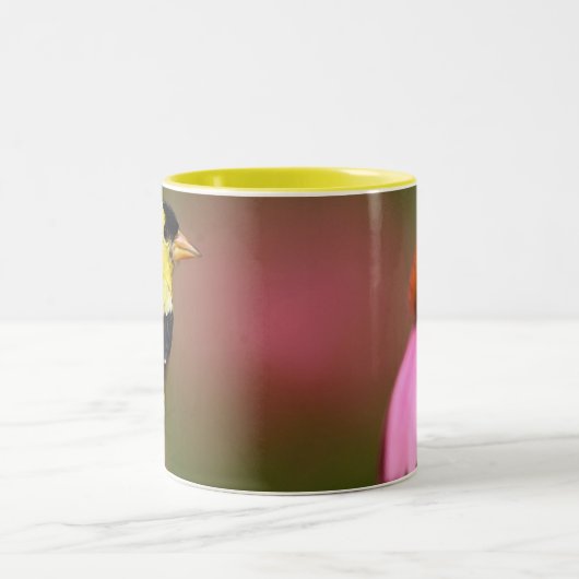 Bird yellow_iphone ツートーンマグカップ (中央)