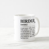 Birder definition - wild bird observer コーヒーマグカップ (正面右)