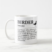 Birder definition - wild bird observer コーヒーマグカップ (左)