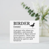 Birder definition - wild bird observer ポストカード (スタンド正面)