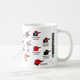 BirdFaceのキツツキのマグ(ラベルと) コーヒーマグカップ