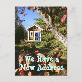 Birdhouse我々はアドレスカードの変更を移動 案内ポストカード