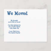 Birdhouse我々はアドレスカードの変更を移動 案内ポストカード (裏面)