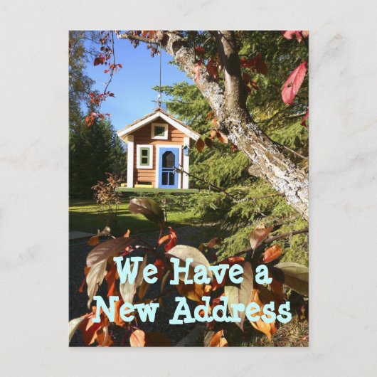 Birdhouse我々はアドレスカードの変更を移動 案内ポストカード (正面)