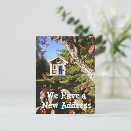 Birdhouse我々はアドレスカードの変更を移動 案内ポストカード (スタンド正面)