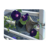 Birdhouse With Morning Glories Magnet マグネット (横)