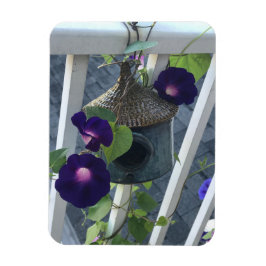 Birdhouse With Morning Glories Magnet マグネット