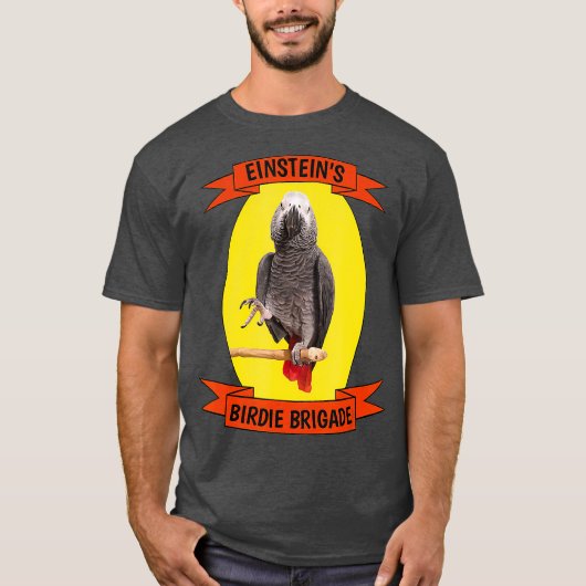 Birdie Brigade African Grey Parrot Tシャツ (正面)