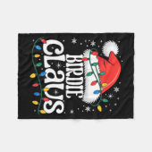 Birdie Claus Funny Xmas Christmas Grandma Holiday フリースブランケット (正面(横))