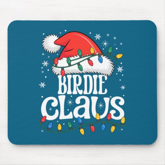 Birdie Claus Funny Xmas Christmas Grandma Holiday  マウスパッド (正面)