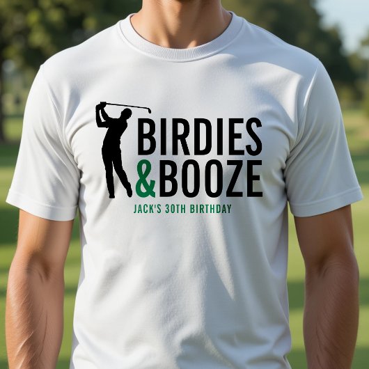 Birdies & Booze Adult Golf Club Member Birthday Tシャツ