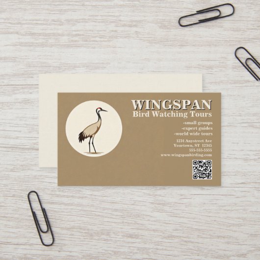Birding Birdwatching Wildlife Tours Rehab 名刺 (正面/裏面インサイチュ)