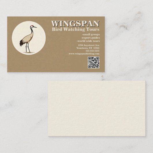 Birding Birdwatching Wildlife Tours Rehab 名刺 (正面/裏面)