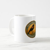 Birding Is a Lifestyle - ハゴロモガラス 火星 コーヒーマグカップ (正面左)