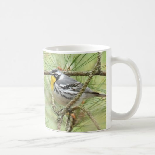 BirdingCollectiblesによる黄色い喉のウォーブラーマグカップ コーヒーマグカップ (右)