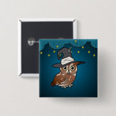 Birdorableのアメリカオオコノハズクの魔法使い 缶バッジ (正面&裏面)