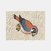 Birdorableのアメリカ人のKestrel フリースブランケット (正面(横))