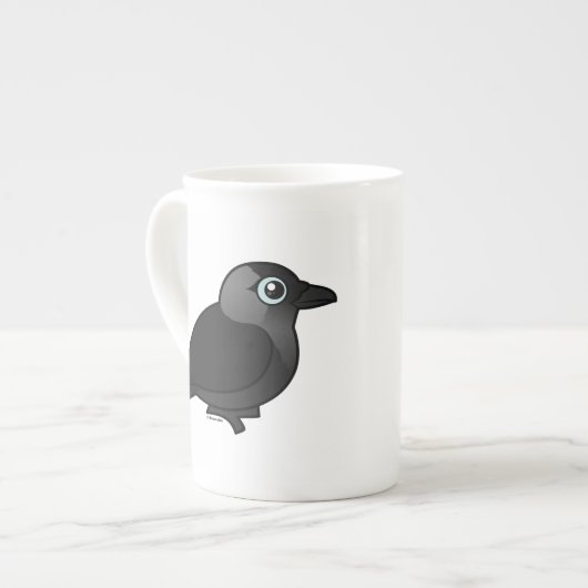 Birdorableのコクマルガラス ボーンチャイナマグカップ (正面左)