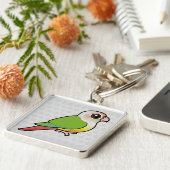 Birdorableのシナモン緑cheekedのConure キーホルダー (側面)
