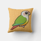 Birdorableのシナモン緑cheekedのConure クッション (裏面)