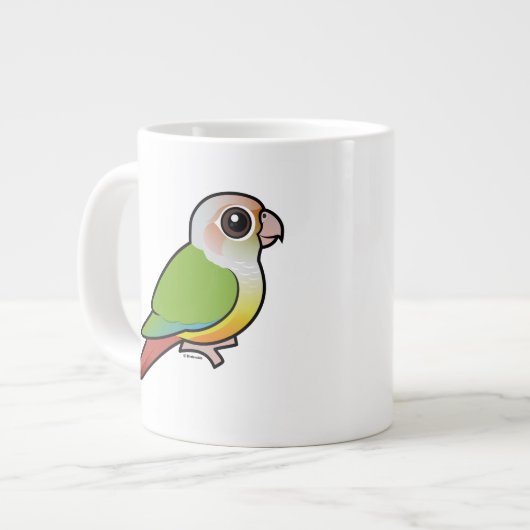 Birdorableのシナモン緑cheekedのConure ジャンボコーヒーマグカップ (正面左)