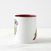 Birdorableのシナモン緑cheekedのConure マグカップ (中央)