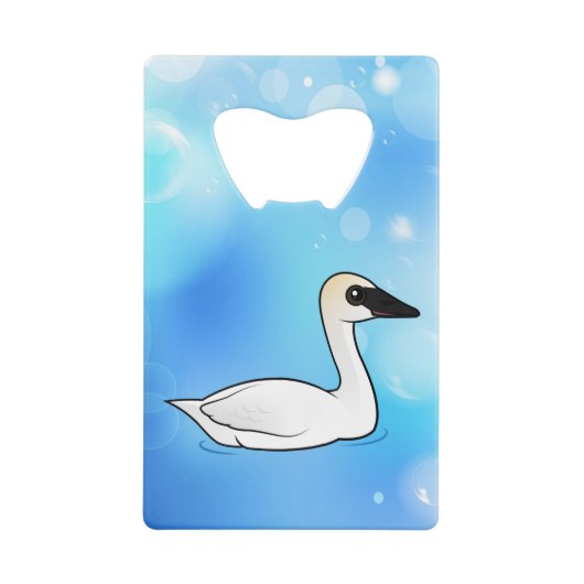 Birdorableのナキハクチョウ クレジットカード栓抜き (正面)