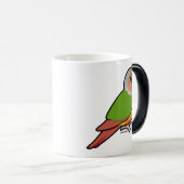 Birdorableのパイナップル緑cheekedのConure モーフィングマグカップ (正面右)
